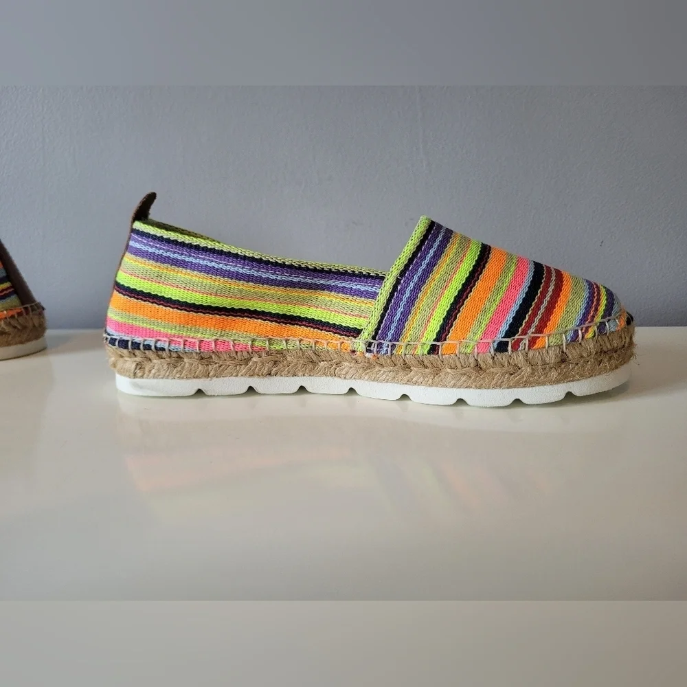 Penelope Chilvers Anthropologie Rainbow Espadrilles, VGUC, Size 37 - Picture 5 of 9